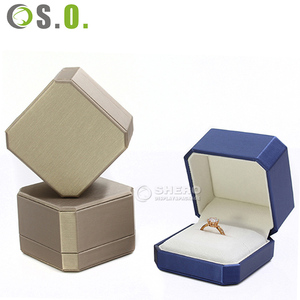 Octagonal Pu <b>Leather</b> Jewelry Box Set for Necklace Ring <b>Bracelet</b> Earring Diamond Storage Factory Price - Product Image 2