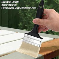 Pinceau industriel robuste de 3 pouces pour bricolage - Personnalisable OEM, poils en polyester de qualité supérieure résistants à la perte, manche en plastique lisse pour acrylique