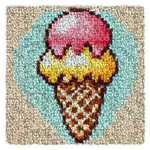 Kits de tapis au crochet pour adultes débutants, kit de fabrication de tapis au crochet de 11,8 pouces avec fils prédécoupés et toile codée - Product Image 4