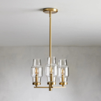 Lustre semi-encastré moderne de luxe de style américain en cristal Lucens Salon Chambre simple Restaurant Plafond pour hôtel