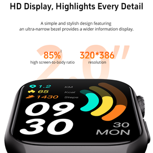 Montre connectée GTS7pro unisexe, écran tactile IPS 2,0'', résistante à l'eau IP67, répond aux appels/messages, suivi de la forme physique, moniteur de fréquence cardiaque - Product Image 2