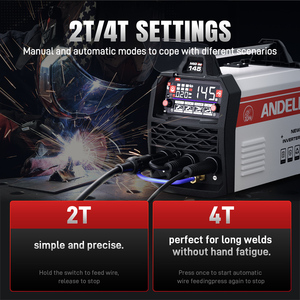 Soldadora MIG-145 ANDELI 110V/220V MMA <span class=keywords><strong>TIG</strong></span> con Flujo y Gas - Product Image 2