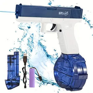 BlocX 2023 New Outdoor Child Design Shooting Game Pistol Kids Toys Glock Clip Version of Bullet Drum The Electric Water Gun Toys