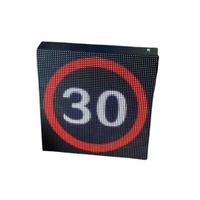 Offre Spéciale 640mm LED feux de circulation fixe-variable message indicateur de sécurité routière 60 affichage de limite de vitesse aluminium jaune pour