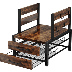 Organizador <span class=keywords><strong>de</strong></span> Estación <span class=keywords><strong>de</strong></span> Café <span class=keywords><strong>de</strong></span> Madera Rústica al por Mayor con Cajón <span class=keywords><strong>y</strong></span> Soporte para Cápsulas K-Cup para Encimera - Product Image 5