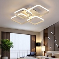 Lustre moderne en acrylique LED IP44 en acier, télécommande, minimaliste, pour la maison, le bureau, la chambre à coucher, 24W, économe en énergie
