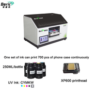 Printer UV Flatbed Beric Smart A5 Efisiensi Tinggi XP600 2400 DPI Wi-Fi/Ethernet Garansi 1 Tahun Baru Mesin Kartu/Uang Otomatis