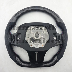 Volant de direction en cuir perforé et fibre de carbone pour BMW Série G M3 G20 G30 G80 M4 G82 M5 CS - Modèles explosifs - Product Image 3