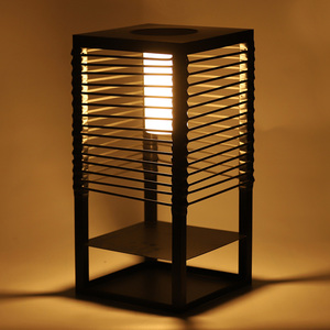 Lanterna a Luce Solare in Rattan per <span class=keywords><strong>Esterni</strong></span> Illuminazione da Giardino e Patio a LED ad Energia Solare Lampada Impermeabile per Vialetto e Cortile - Product Image 5