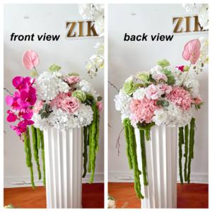 Floral premier anniversaire bannière Roses artificielles <span class=keywords><strong>chaise</strong></span> haute gâteau Topper baptême décor luxueux fait à la main réutilisable fille <span class=keywords><strong>1er</strong></span> - Product Image 3