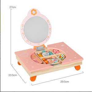 2023 jouets de cuisine les plus populaires pour enfants cadeau pour fille jouets de cuisine en bois <span class=keywords><strong>coiffeuse</strong></span> pour bébé fille semblant jouer jouets - Product Image 3