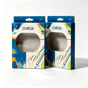 Custom Printed Stationery Disposable Foldable Marker Pen Packaging Paper Box with <b>Window</b> and Hanging - Product Image 5