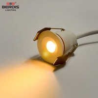 Mini spot LED encastré moderne en aluminium de 28 mm, dimmable, CRI élevé, 3 W, avec montage en saillie ou en encastré pour éclairage de meuble