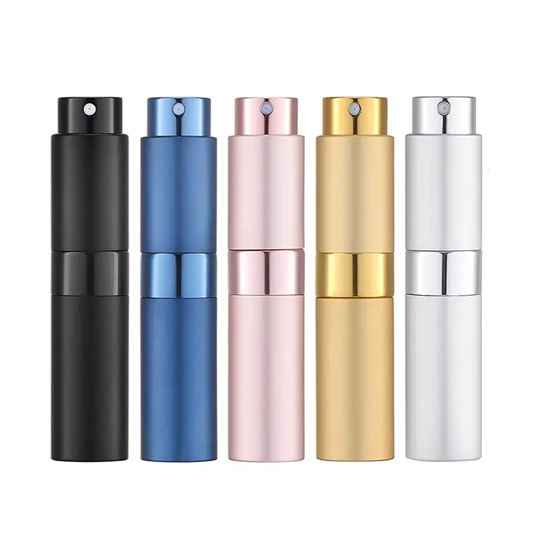 8ml packaging bottle glass refillable empty rotating perfume bottles with spray