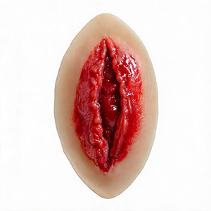 Latex-Narbenprothese, unlackiert, heller Hautton, realistischer künstlicher Wundsticker für Gesicht, Halloween-Kostümparty, Film-Cosplay - Product Image 3