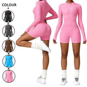 ชุดโยคะแขนยาวสำหรับผู้หญิงขายดีประจำปี <span class=keywords><strong>2023</strong></span> ชุดออกกำลังกาย เลกกิ้ง ชุดออกกำลังกายในยิม ชุดบอดี้สูทไร้ตะเข็บ - Product Image 1