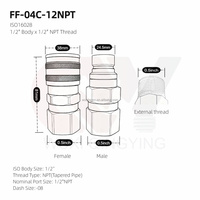 ACCOUPLEMENT À LIBÉRATION RAPIDE FEMELLE 3/4 UNF JCB Pièce n ° 45/920049 - 3CX, LOADALL 45/910200 Coupleur rapide mâle pour chargeuse-pelleteuse JCB
