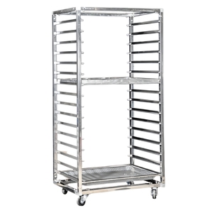 Étagère <span class=keywords><strong>de</strong></span> chariot <span class=keywords><strong>de</strong></span> support <span class=keywords><strong>de</strong></span> cuisson <span class=keywords><strong>de</strong></span> refroidissement alimentaire d'acier inoxydable résistant aux hautes températures 14/16 couches 16/32 plateaux hôtels restaurants - Product Image 5