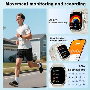 Men's Smartwatch GPS Navigation Stainless Steel IP68 Waterproof 44-49mm Screen Sports Monitoring Activity Music Tracker - Product Image 3