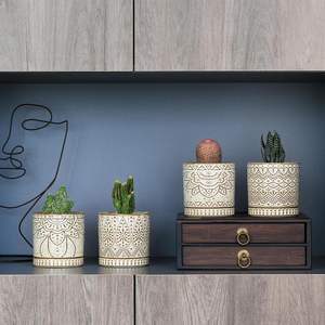 Maceta de Cerámica Verde Oliva Degradado con Orificio de Drenaje, Autorriego, Ecológica, Duradera, Ligera, Diseño Moderno - Product Image 4