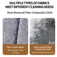 Ensemble de serpillière multifonctionnelle 360 rotative en microfibre Chenille pour mur et sol, pliable, triangulaire et triangulaire.
