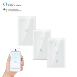สวิตช์ติดผนังอัจฉริยะ Tuya WiFi 3 ช่อง แบบ <span class=keywords><strong>N</strong></span>+L Line L Line สวิตช์อเนกประสงค์ รองรับ 10A แผงสัมผัส ใช้งานร่วมกับ Google Home Alexa Smart App - Product Image 2