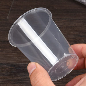Vasos de plástico transparente desechables y gruesos de 101-200 ml para bebidas y jugos, para uso en fiestas, con impresión de logotipo. - Product Image 2