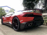 Kit de carrosserie de diffuseur arrière de lèvre de pare-chocs arrière de lèvre arrière de fibre de carbone de M pour Lamborghini Huracan LP610 LP580