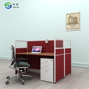 オフィスデスクソリューションモダン4人用ワークステーション木製オフィステーブル - Product Image 3