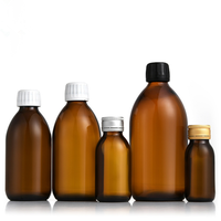 Sirop de codeine 30 ml, 60 ml, 100 ml, flacon en verre ambré avec bouchon à vis et emballage en carton pour médicaments liquides