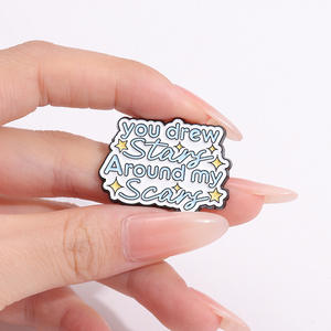 Broche en métal <span class=keywords><strong>anglais</strong></span> inspirante couleur claire collier épingle Badge accessoires créatifs «aurait pu être aurait dû avoir des souvenirs - Product Image 5