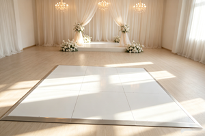 Paneles Portátiles para Pista de Baile RK Glossy White, para Interiores y Exteriores, Alquiler para Bodas y Eventos - Product Image 1