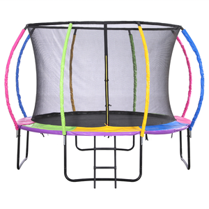 Trampolín Zoshine Luminoso para Exteriores con Tira de Luces LED RGB, Aro de Baloncesto y Tobogán de 6-16 pies - Product Image 6