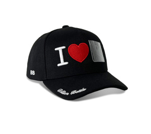 全新设计 5 片式 100% 聚酯纤维黑色棒球帽 结构化棒球帽 定制 3D 刺绣塑料口袋帽 成人款 - Product Image 3