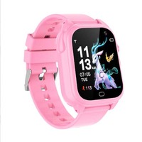 Jam tangan pintar anak pemutar MP3, arloji pintar Pedometer kamera Gaming dengan 26 game untuk anak perempuan