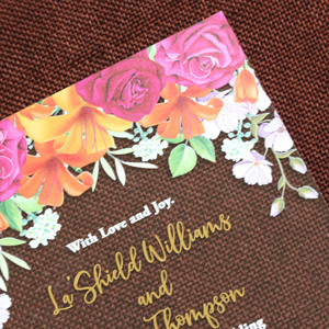 Acrylique givré nouvelles idées personnalisé fantaisie Floral aquarelle <span class=keywords><strong>carte</strong></span> d'invitation de mariage - Product Image 3