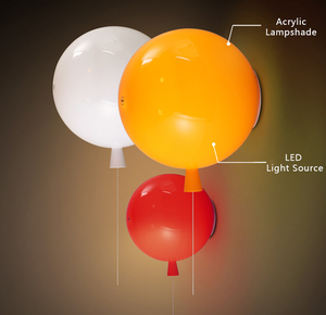 Lampada <span class=keywords><strong>da</strong></span> <span class=keywords><strong>Parete</strong></span> Moderna in Acrilico a Forma di Palloncino Colorato <span class=keywords><strong>per</strong></span> Cameretta, Illuminazione Creativa <span class=keywords><strong>per</strong></span> Camera <span class=keywords><strong>da</strong></span> Letto, Studio, Uso Interno e Decorazione - Product Image 3