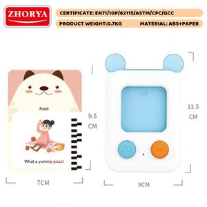 Zhorya 112 Flashcards 224 Mots Cartes Flash Parlantes Machines d'Apprentissage Jouets pour Enfants - Product Image 6