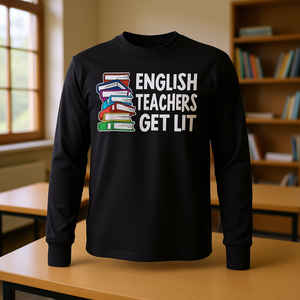 T-shirt à manches longues pour enseignants en anglais, pour les éducateurs - Product Image 3