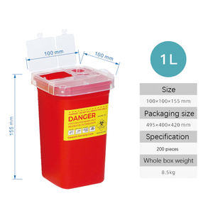 Contenedor Desechable Profesional Personalizado de 1L (1 Cuarto de Galón) para Desechar Jeringas, para Uso Médico - Product Image 3