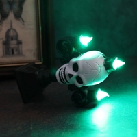 Lanterne de rue LED en forme de crâne pour Halloween, lumière sans flamme à piles pour bar, maison hantée, décoration de fête, accessoire d'ambiance
