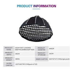 Großhandel Handheld 45cm Fotografie Live-Blitz externes Licht Quick <span class=keywords><strong>Softbox</strong></span> - Product Image 2