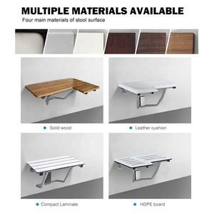Siège de <span class=keywords><strong>douche</strong></span> en acier inoxydable robuste, support mural, salle de bain intérieure domestique, <span class=keywords><strong>fauteuil</strong></span> de <span class=keywords><strong>douche</strong></span> pliable pour personnes âgées - Product Image 2