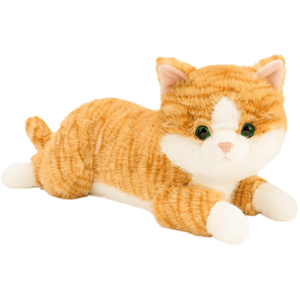 Grande Gatto di Peluche Pesante, Morbido e Coccoloso, Arancione, Perfetto per Alleviare lo Stress e il Comfort - Product Image 2