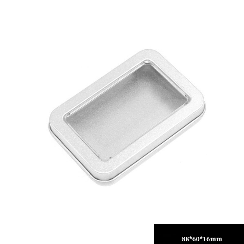 Argent 88x60x16mm avec fenêtre (300 pièces/carton)