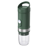 Machine à café portable en acier inoxydable, électrique, batterie au lithium, charge type C, compatible avec deux types de capsules de café