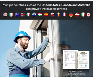 Porta Scorrevole per <span class=keywords><strong>Cucina</strong></span> con Telaio in Alluminio dal Design Moderno, Vetro a Doppio Strato Ultra Sottile, Porta Scorrevole Interna con Zanzariera - Product Image 2