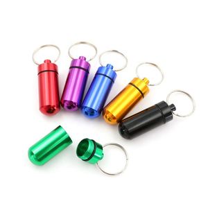 Boîte à pilules étanche en aluminium 17*48mm, étui pour médicaments, conteneur porte-clés - Product Image 5
