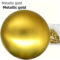Lot de 10 ballons en latex métallisé de 36 pouces - Ballons ronds pour fêtes, anniversaires, décorations de Noël et de mariage (certifiés EN71)