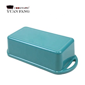 22CM Cast Iron Baking Oven Cake <strong>Pans</strong> for Baking Non-stick <strong>Enamel</strong> Baking <strong>Dishes</strong> Mini Loaf Bread <strong>Dish</strong> with Double Handles - Product Image 5